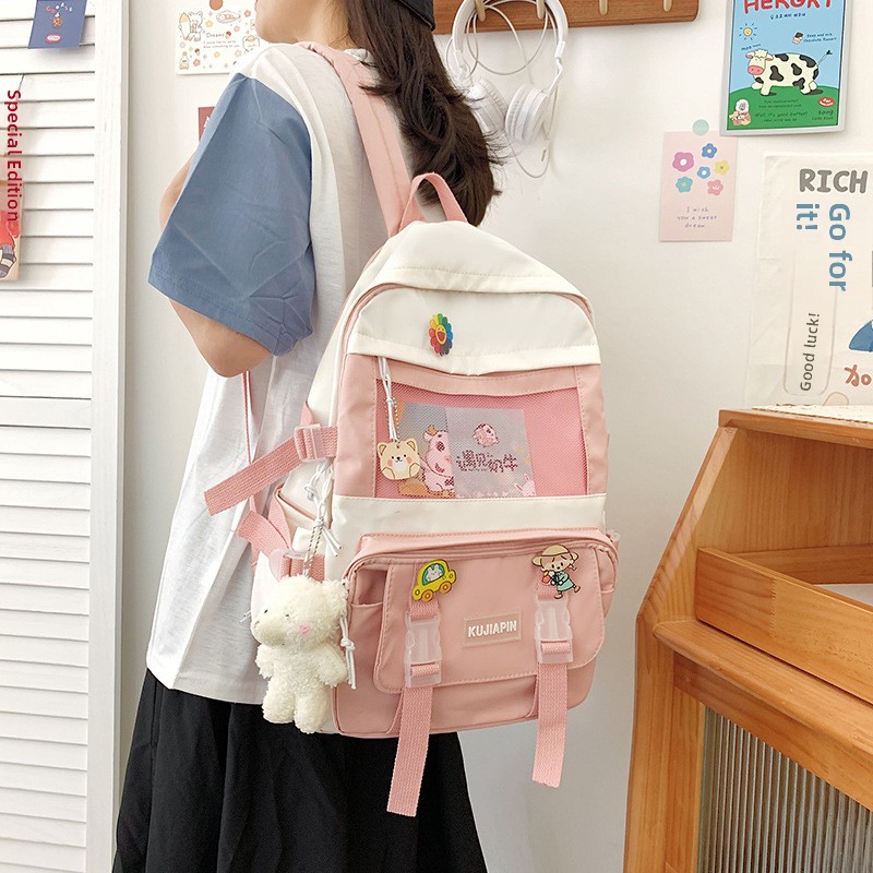 Korean Student Lifestyle - Koreanischer Stil, geräumiger, lässiger Unisex-Studenten-Computerrucksack, neuer